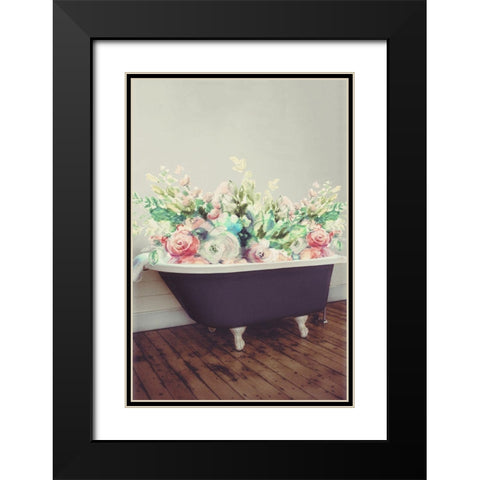 Flowering Tub Black Modern Wood Framed Art Print with Double Matting by Loreth, Lanie