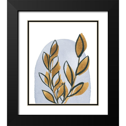 Mustard Leaves III Black Modern Wood Framed Art Print with Double Matting by Price, Lucille