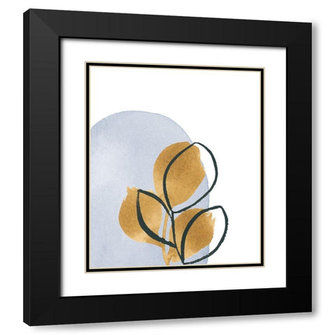 Mustard Leaves I Black Modern Wood Framed Art Print with Double Matting by Price, Lucille