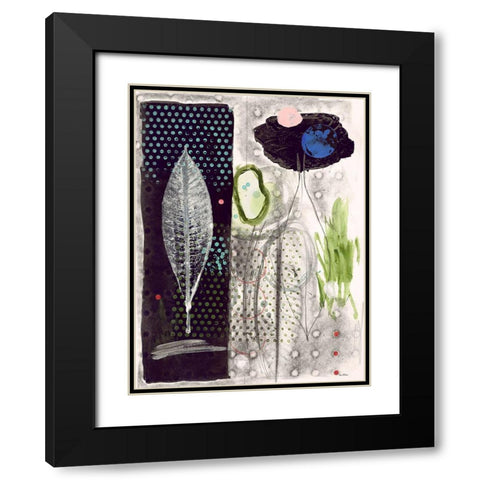 Among The Dots Black Modern Wood Framed Art Print with Double Matting by Athas, Vas