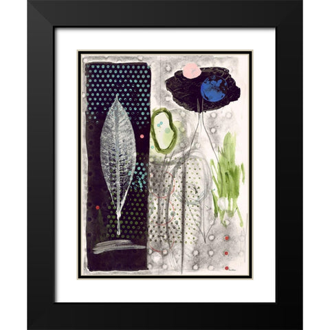 Among The Dots Black Modern Wood Framed Art Print with Double Matting by Athas, Vas