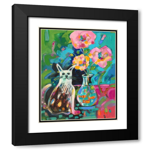 Aquatic Companion Black Modern Wood Framed Art Print with Double Matting by Athas, Vas