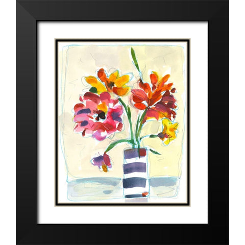 Blooming At Home Black Modern Wood Framed Art Print with Double Matting by Athas, Vas