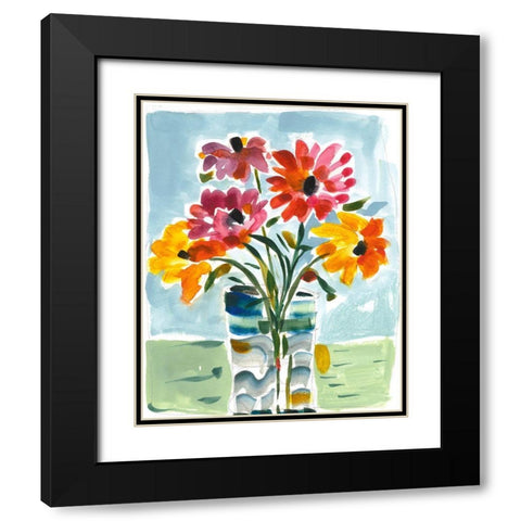A Floral Gift Black Modern Wood Framed Art Print with Double Matting by Athas, Vas
