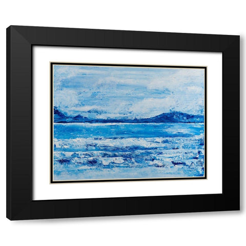 Ocean Wave Kaneohe Black Modern Wood Framed Art Print with Double Matting by Ritter, Gina