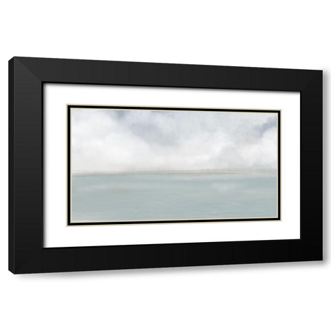 Sea Horizon Black Modern Wood Framed Art Print with Double Matting by Maria, Robin