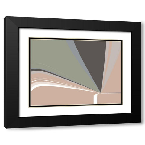 Focal Point I Black Modern Wood Framed Art Print with Double Matting by SD Graphics Studio