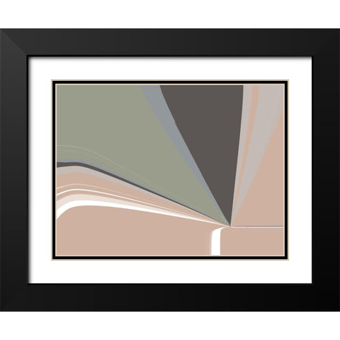 Focal Point I Black Modern Wood Framed Art Print with Double Matting by SD Graphics Studio