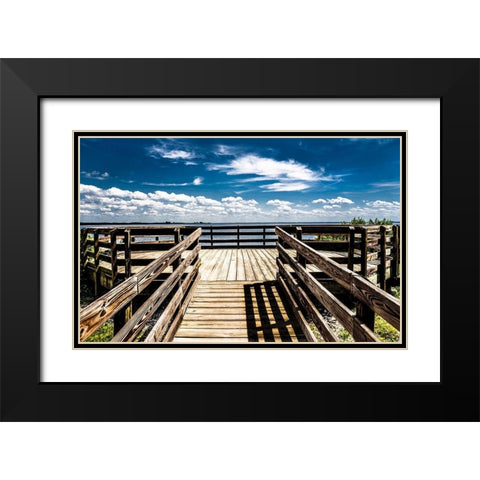 Boardwalk To the Sky Black Modern Wood Framed Art Print with Double Matting by Bill Carson Photography
