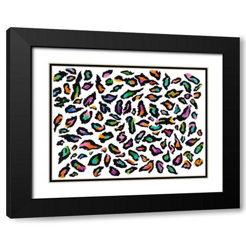 Busy Scattered Content Black Modern Wood Framed Art Print with Double Matting by Ritter, Gina