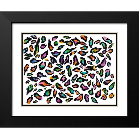 Busy Scattered Content Black Modern Wood Framed Art Print with Double Matting by Ritter, Gina