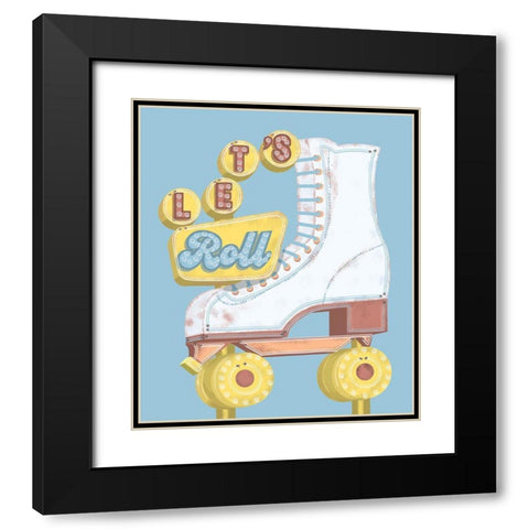 Lets Roll Black Modern Wood Framed Art Print with Double Matting by Bucheli, Jen