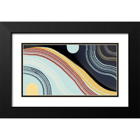 Dusk To Dawn Horizontal Black Modern Wood Framed Art Print with Double Matting by Maria, Robin
