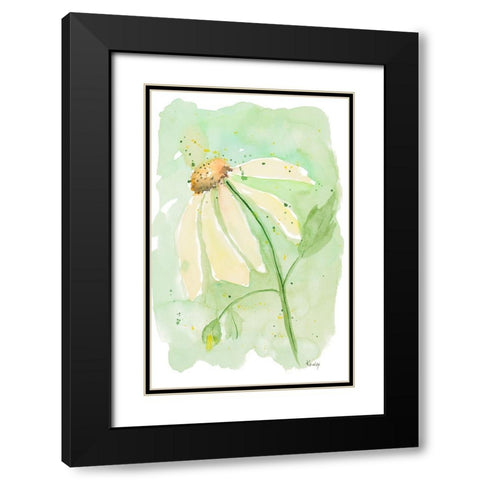 Sweet Daisy I Black Modern Wood Framed Art Print with Double Matting by Krinlox