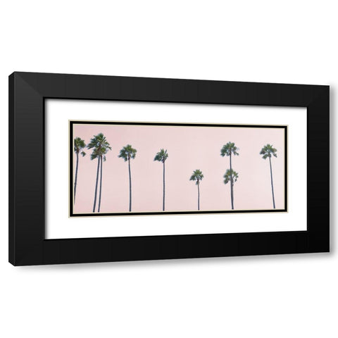 West Coast Palms Sunset Black Modern Wood Framed Art Print with Double Matting by Myers, Amelia