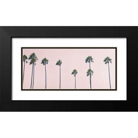 West Coast Palms Sunset Black Modern Wood Framed Art Print with Double Matting by Myers, Amelia