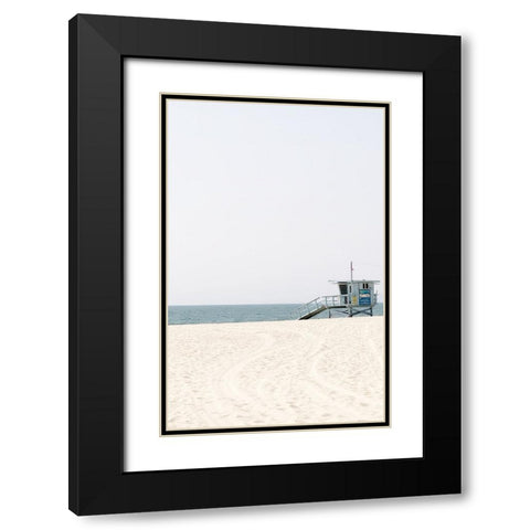 Walking To The Beach Black Modern Wood Framed Art Print with Double Matting by Myers, Amelia