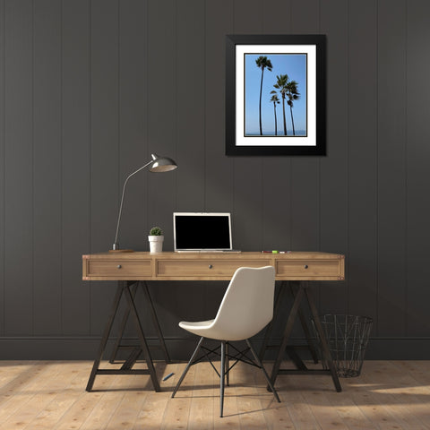 Tall Palms Black Modern Wood Framed Art Print with Double Matting by Myers, Amelia