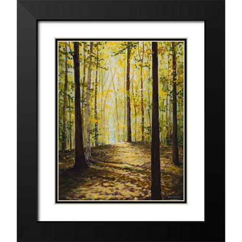 Autumn Forest Black Modern Wood Framed Art Print with Double Matting by Nawrocke, Bruce