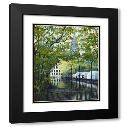 A Day In The Park Black Modern Wood Framed Art Print with Double Matting by Nawrocke, Bruce