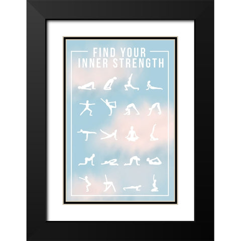 Inner Strength Black Modern Wood Framed Art Print with Double Matting by Wilson, Kali