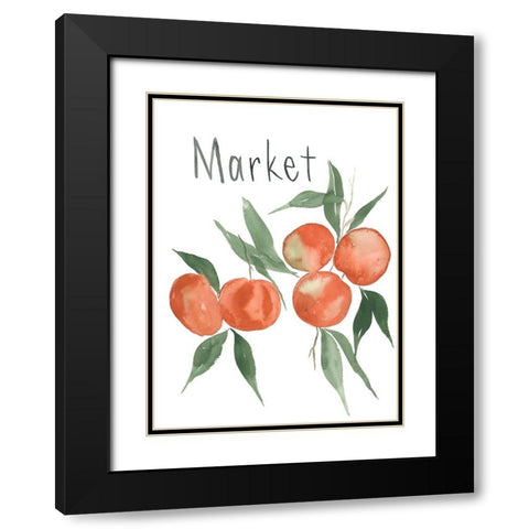 Market Oranges Black Modern Wood Framed Art Print with Double Matting by Price, Lucille