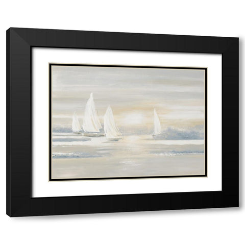 The Cove at Sunrise Black Modern Wood Framed Art Print with Double Matting by Pinto, Patricia