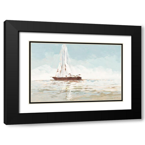 Sailing Journey Black Modern Wood Framed Art Print with Double Matting by Slivka, Jane