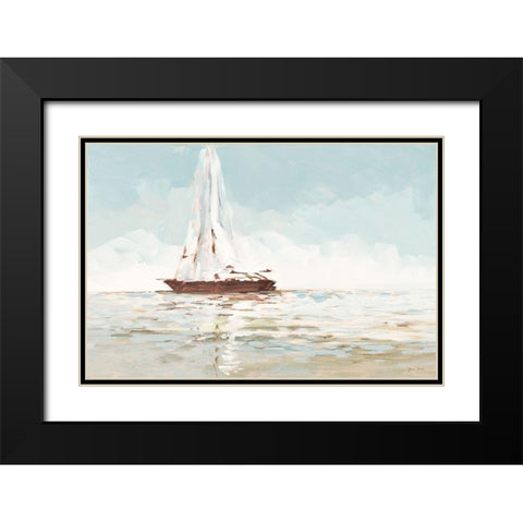 Sailing Journey Black Modern Wood Framed Art Print with Double Matting by Slivka, Jane