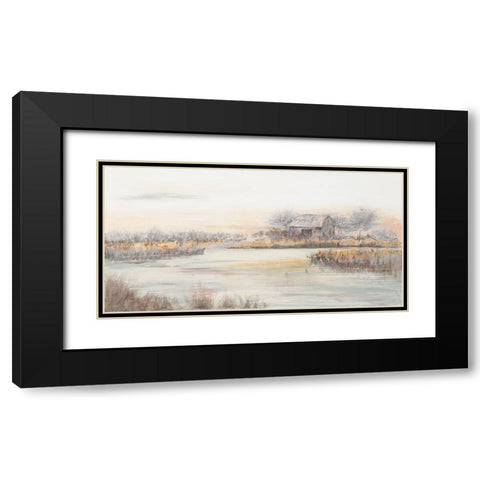 The Barn In The Marsh Black Modern Wood Framed Art Print with Double Matting by Pinto, Patricia