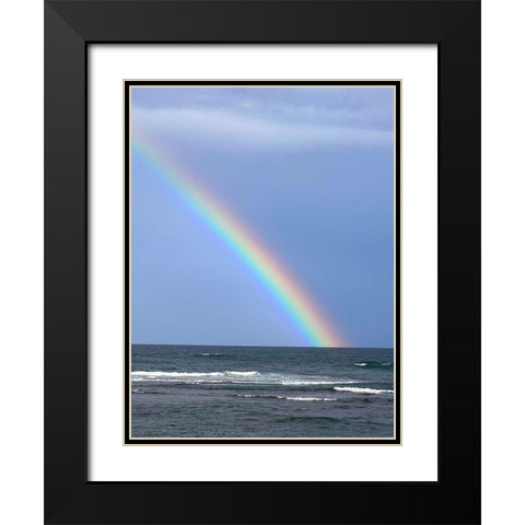 Rainbow Meets Horizon Black Modern Wood Framed Art Print with Double Matting by Hyler, JB