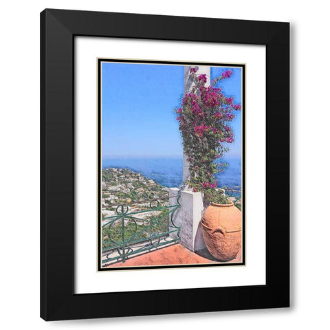 Greek Isle Black Modern Wood Framed Art Print with Double Matting by Hyler, JB