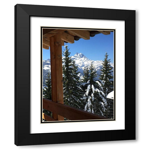 Snowy Morning Black Modern Wood Framed Art Print with Double Matting by Hyler, JB