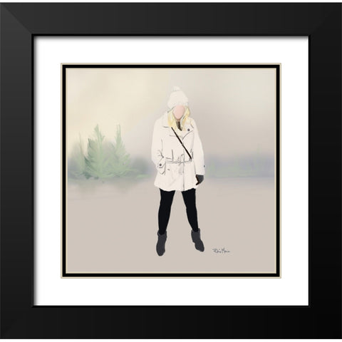 Chilling in Style Black Modern Wood Framed Art Print with Double Matting by Maria, Robin