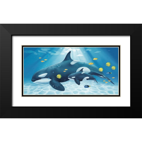 Ocra Black Modern Wood Framed Art Print with Double Matting by Sheppard, Lucca