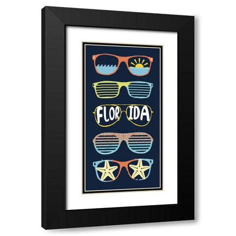Florida Sun Black Modern Wood Framed Art Print with Double Matting by Sheppard, Lucca