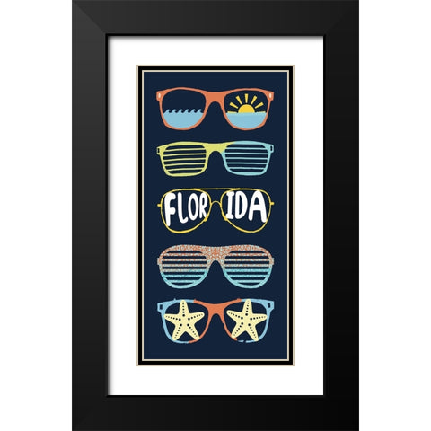 Florida Sun Black Modern Wood Framed Art Print with Double Matting by Sheppard, Lucca