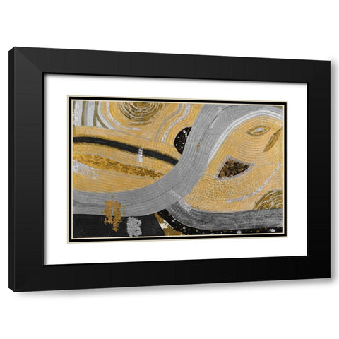 Cleos Eye Black Modern Wood Framed Art Print with Double Matting by Grace, Ajoya