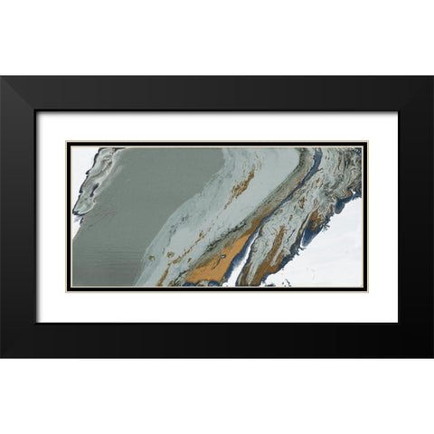 Gray Shores II Black Modern Wood Framed Art Print with Double Matting by Grace, Ajoya
