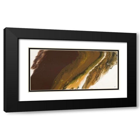 Chocolate Shores II Black Modern Wood Framed Art Print with Double Matting by Grace, Ajoya