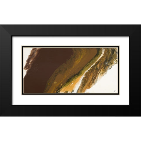 Chocolate Shores II Black Modern Wood Framed Art Print with Double Matting by Grace, Ajoya