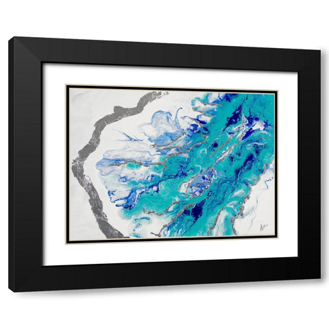 My Island Of Blue Black Modern Wood Framed Art Print with Double Matting by Grace, Ajoya
