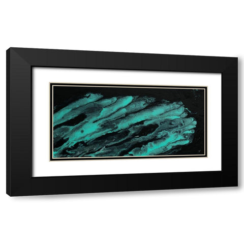 Leaf Me Alone Abstract Black Modern Wood Framed Art Print with Double Matting by Grace, Ajoya