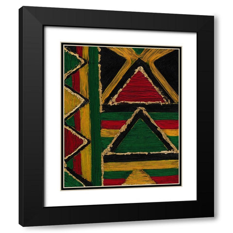 Stitching Black Modern Wood Framed Art Print with Double Matting by Grace, Ajoya