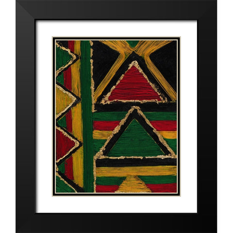 Stitching Black Modern Wood Framed Art Print with Double Matting by Grace, Ajoya