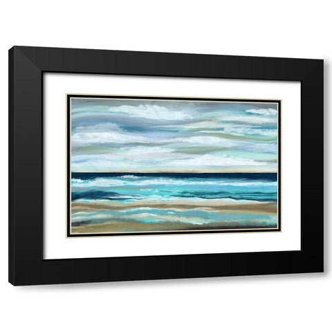 The Sea Black Modern Wood Framed Art Print with Double Matting by Medley, Elizabeth