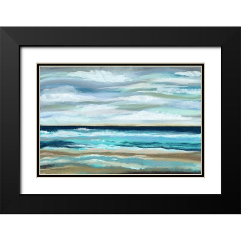 The Sea Black Modern Wood Framed Art Print with Double Matting by Medley, Elizabeth