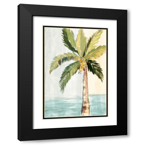 Oasis Palm I Black Modern Wood Framed Art Print with Double Matting by Maria, Robin