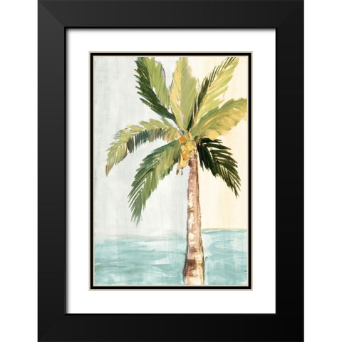 Oasis Palm I Black Modern Wood Framed Art Print with Double Matting by Maria, Robin