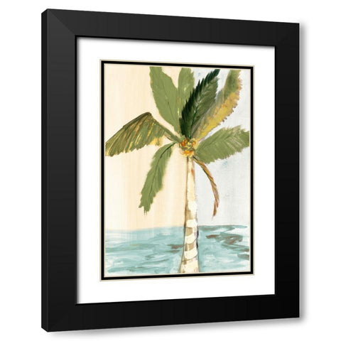 Oasis Palm II Black Modern Wood Framed Art Print with Double Matting by Maria, Robin